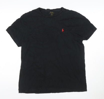 Polo Ralph Lauren Men’s Black L Custom Fit Logo Crew Neck T-Shirt