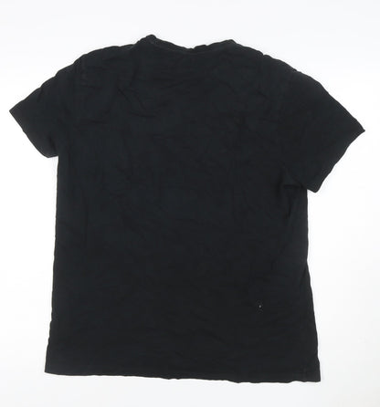 Polo Ralph Lauren Men’s Black L Custom Fit Logo Crew Neck T-Shirt