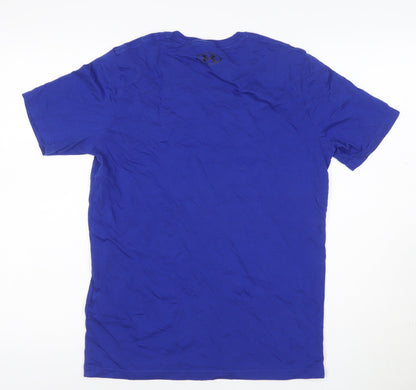 Under Armour Men's Blue Small Logo Short Sleeve Crew Neck T-Shirt