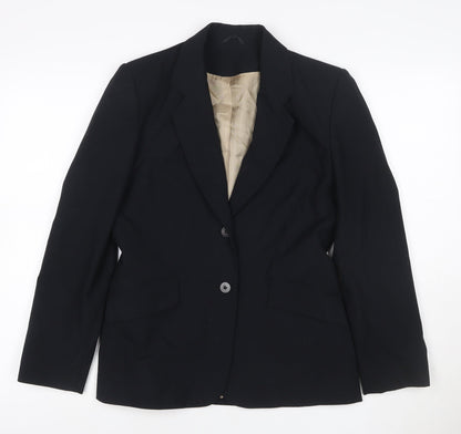 Principles Petite Women Black UK 10 Two Button Tailored Blazer Jacket