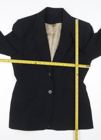 Principles Petite Women Black UK 10 Two Button Tailored Blazer Jacket