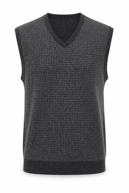 Dockers Men’s Grey XL V-Neck Acrylic Knit Sweater Vest Classic