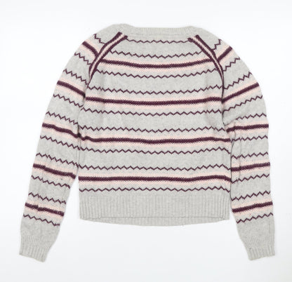 Henry Holland Women’s Grey Fair Isle Angora Blend Jumper Size 12