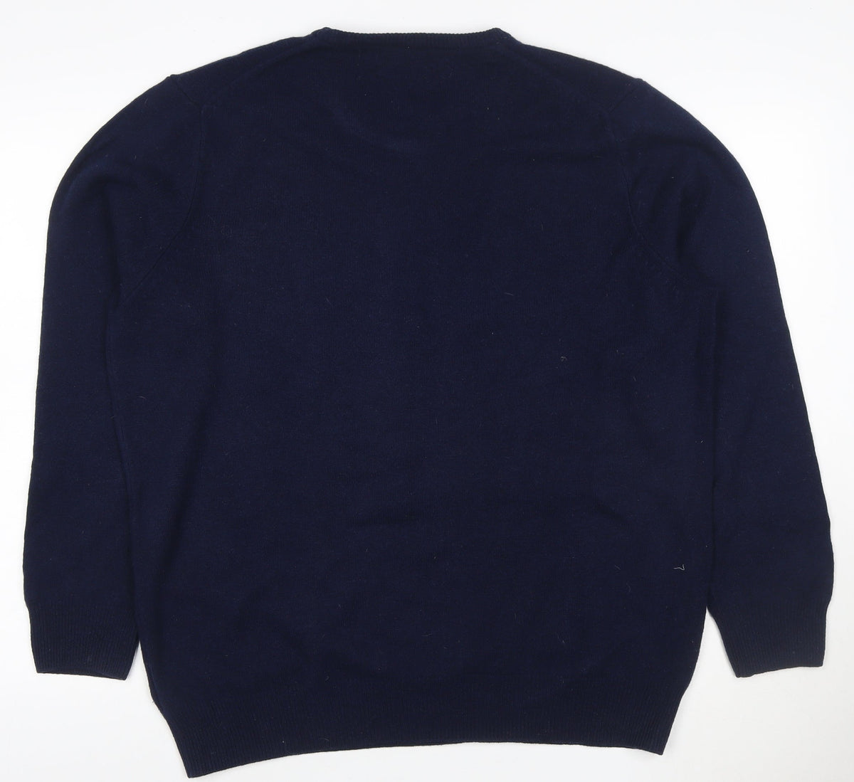 Marks and Spencer Men’s Blue XL Lambswool Crew Neck Pullover Jumper