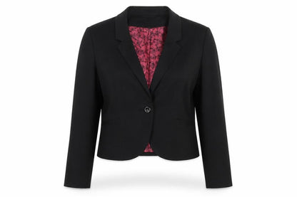 H&M Women’s Black Size 16 Single-Breasted Blazer Bird Lining