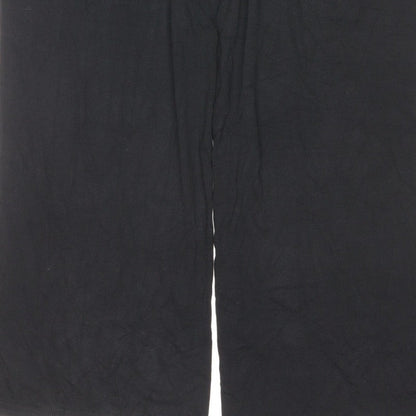 Anya Hadsen Women’s Black Size 22 Wide-Leg Elastic Waist Trousers