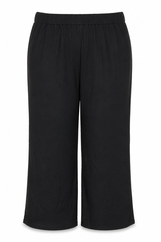 Anya Hadsen Women’s Black Size 22 Wide-Leg Elastic Waist Trousers