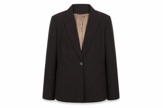 Front view of Principles Women’s Brown, size UK 16, One Button Lined Blazer Jacket