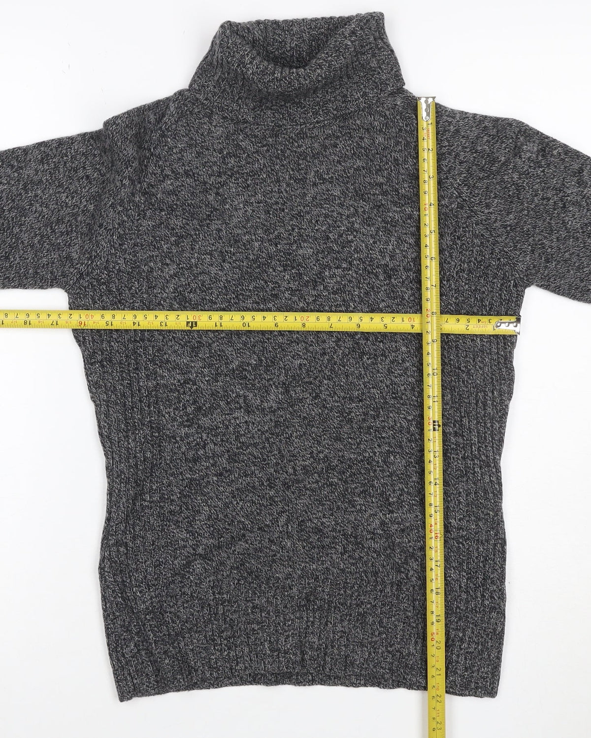 Next Women’s Grey UK 8 Lambswool Roll Neck Pullover Jumper