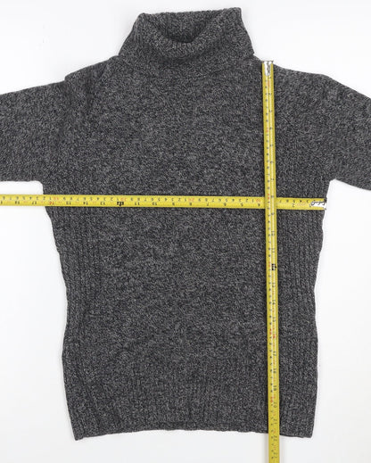 Next Women’s Grey UK 8 Lambswool Roll Neck Pullover Jumper