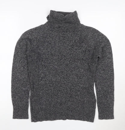 Next Women’s Grey UK 8 Lambswool Roll Neck Pullover Jumper