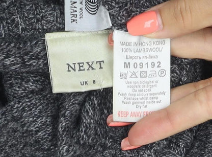 Next Women’s Grey UK 8 Lambswool Roll Neck Pullover Jumper