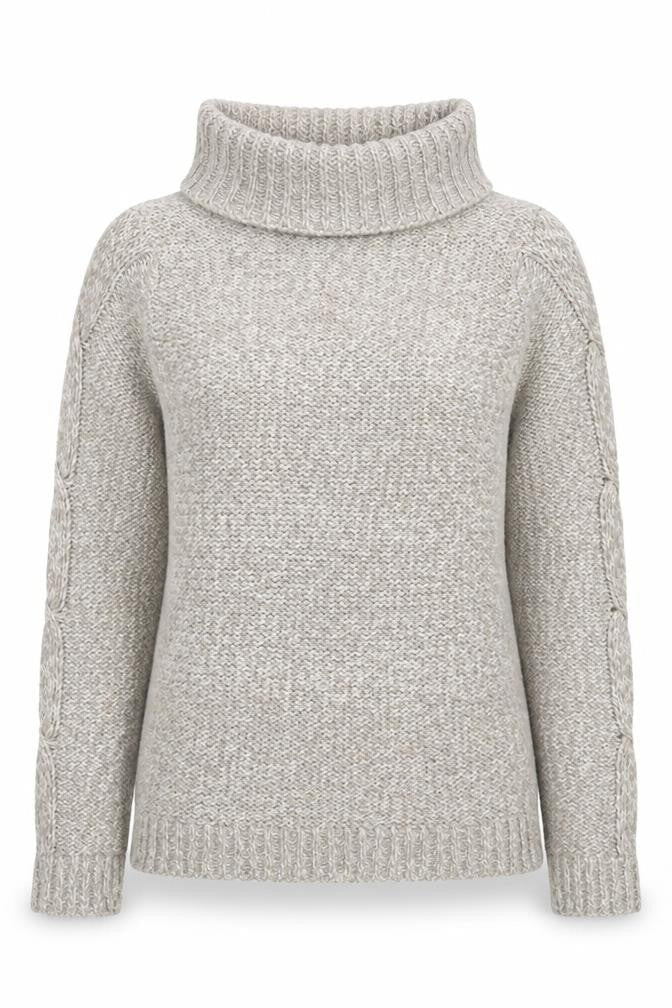 Next Women’s Grey Size 8 Cable Knit Roll Neck Jumper