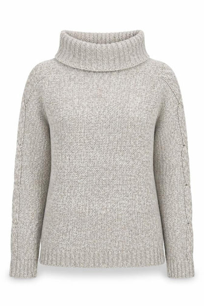 Next Women’s Grey Size 8 Cable Knit Roll Neck Jumper