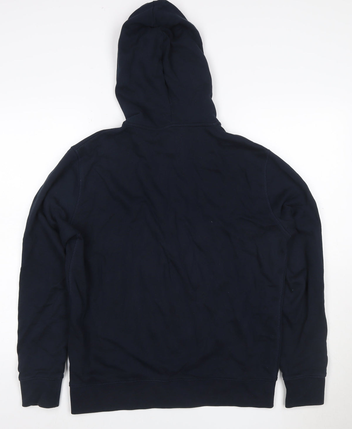 Marks & Spencer Men Blue M Full Zip Hooded Cotton Hoodie