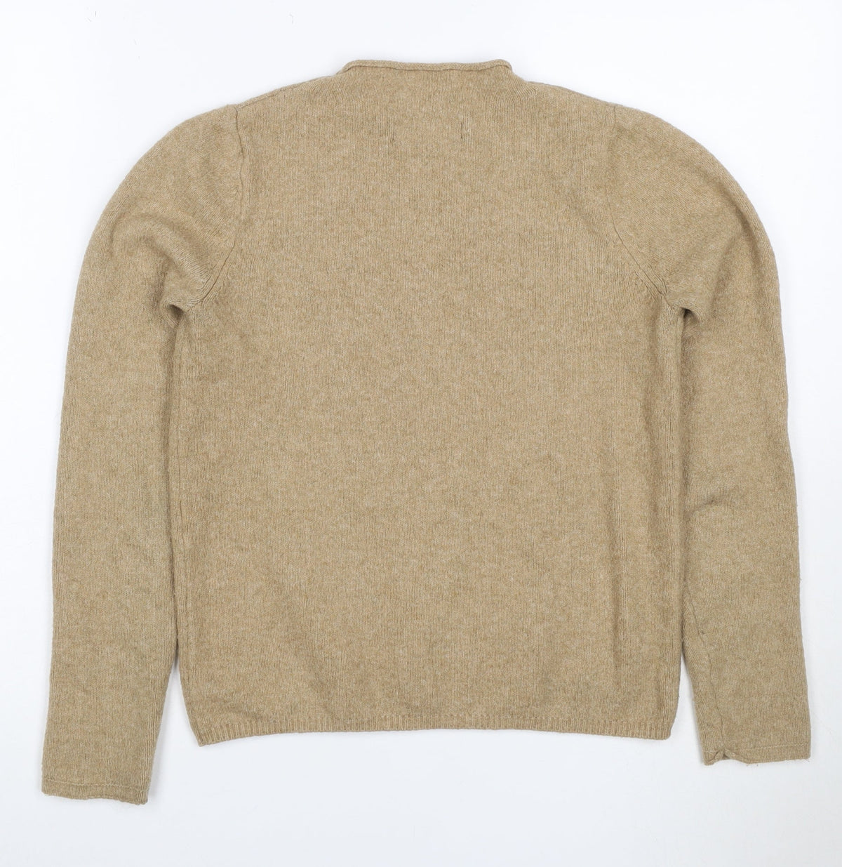 Mango Women Beige S Roll Neck Raglan Knit Wool Blend Jumper