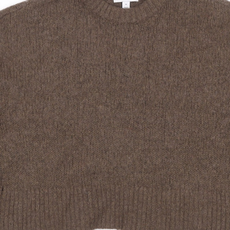 Topshop Women’s Brown Size 12 Roll Neck Oversized Knit Jumper