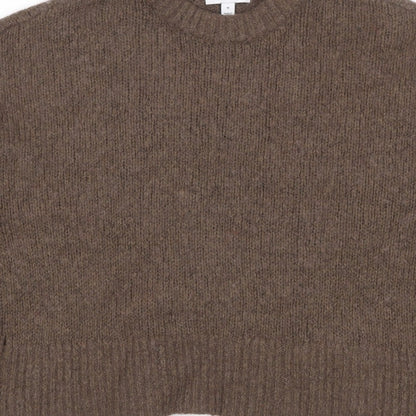 Topshop Women’s Brown Size 12 Roll Neck Oversized Knit Jumper