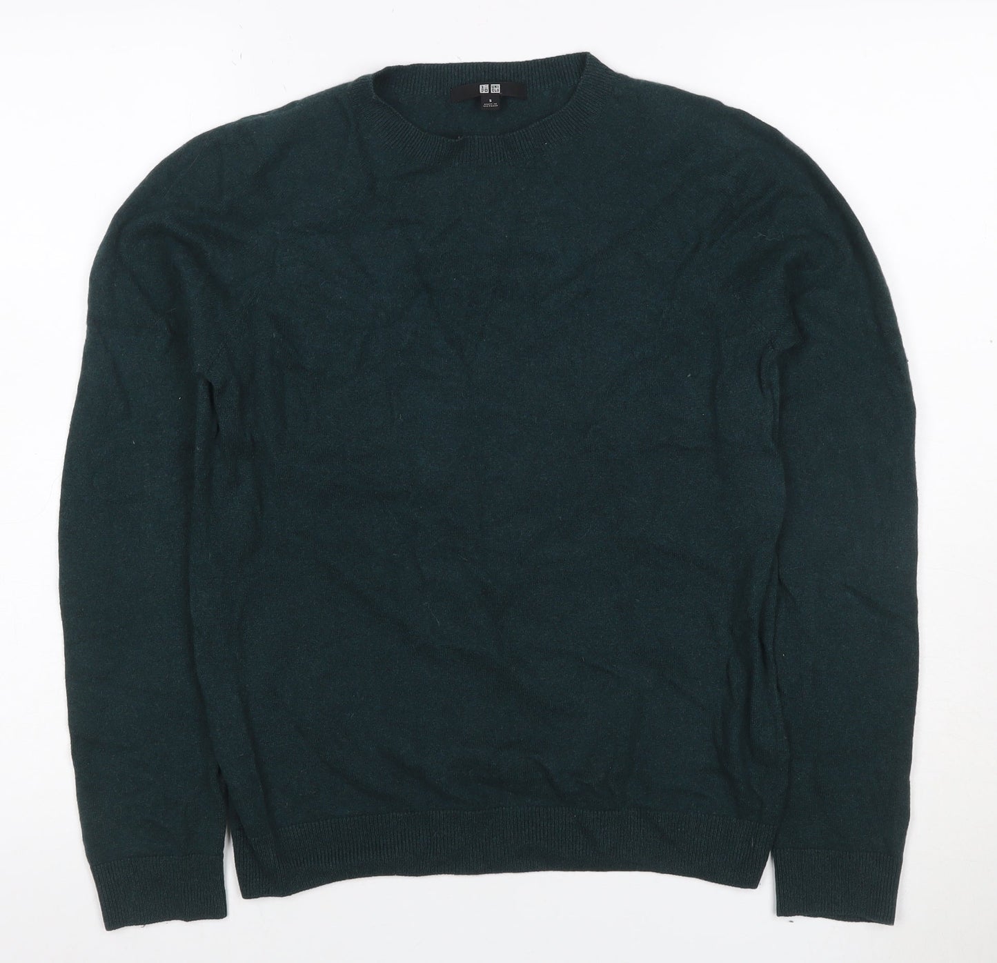 UNIQLO Men’s Green Cashmere Crew Neck Pullover Jumper Size S