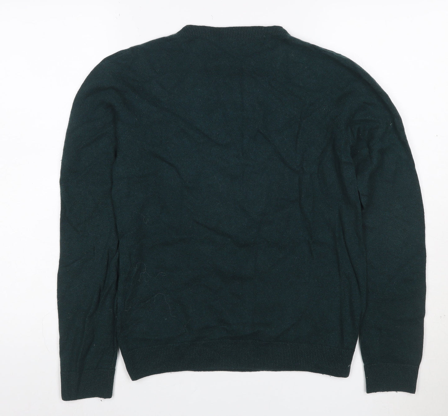 UNIQLO Men’s Green Cashmere Crew Neck Pullover Jumper Size S