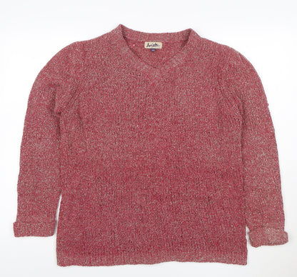 Arista Collection Women’s Pink Glitter Knit Jumper UK 10 Scoop Neck