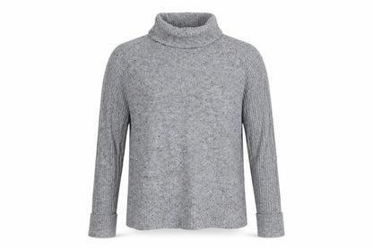 Marks & Spencer Womens Grey Fleck Roll Neck Pullover Jumper UK 14