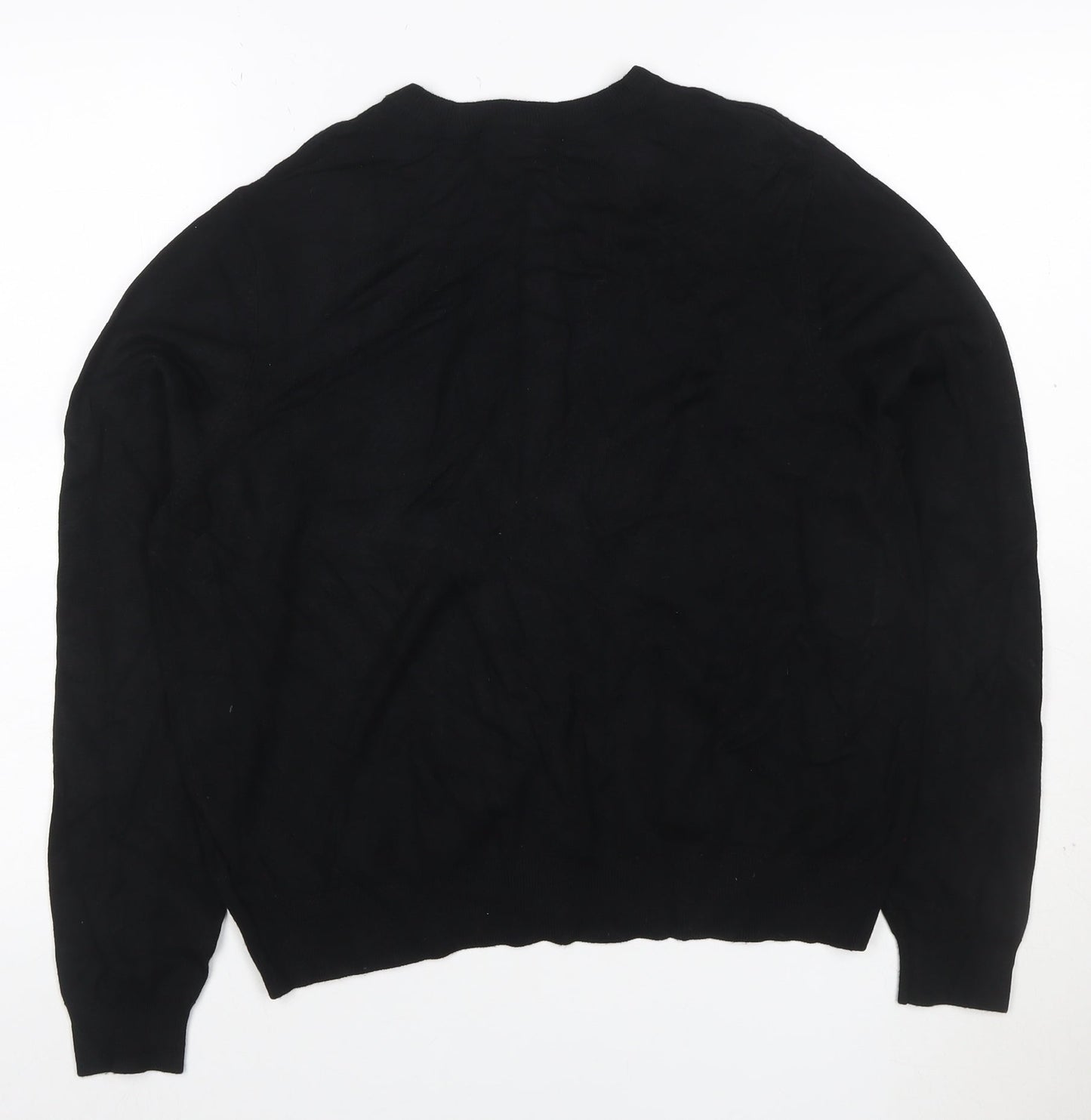 Marks and Spencer Women’s Black Size 18 Round Neck Button Cardigan