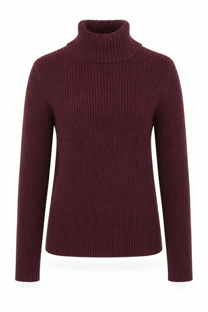 Liz Lange Maternity Women Brown M Rib Knit Roll Neck Jumper