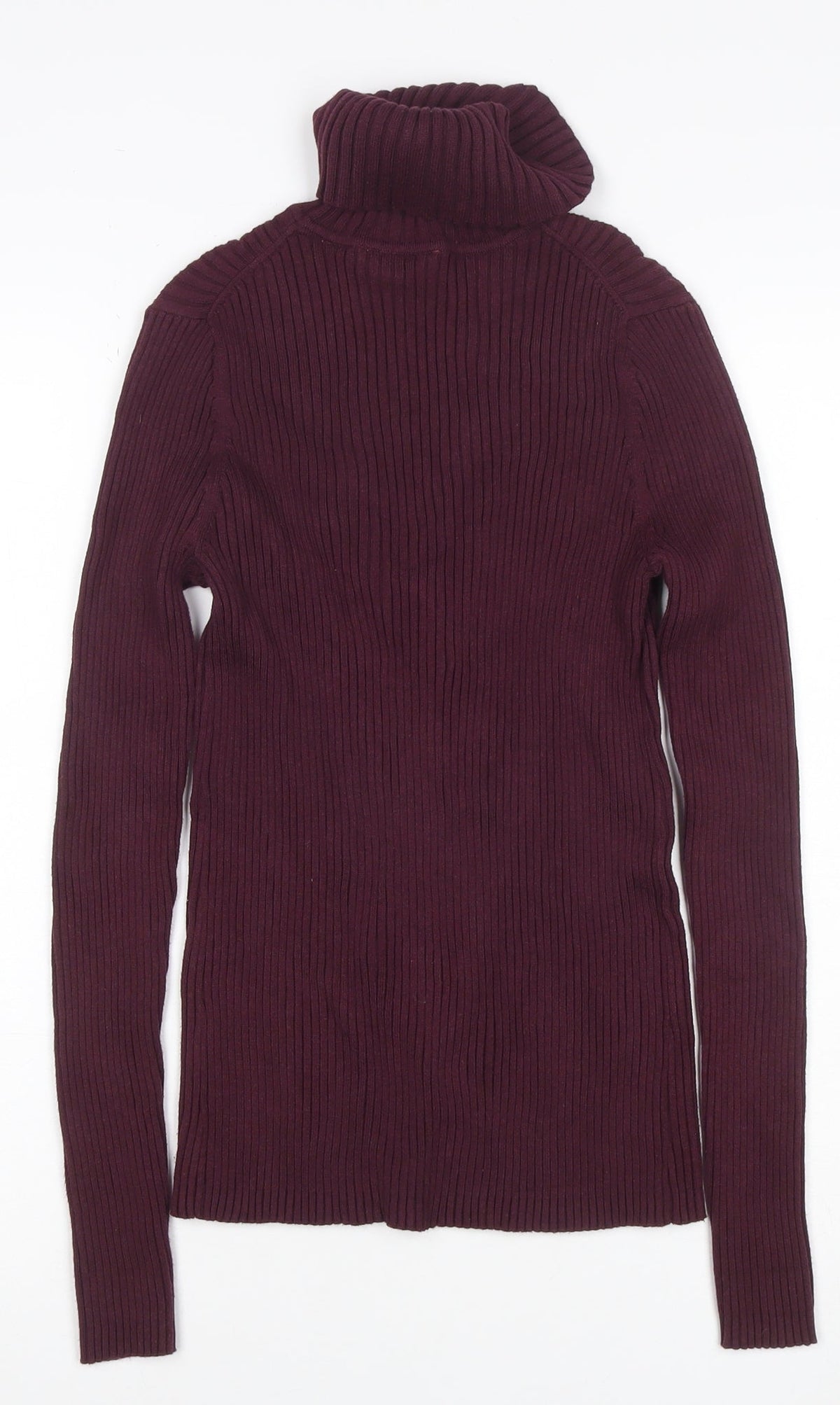 Liz Lange Maternity Women Brown M Rib Knit Roll Neck Jumper
