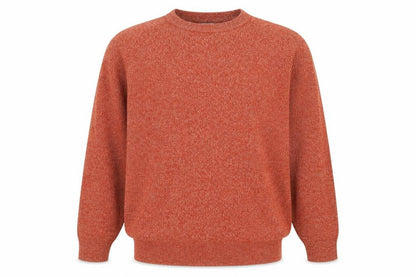 Next Men’s Orange Marl Cotton Blend Crew Neck Pullover Jumper L