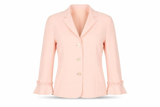 Gold by Michael H Women’s Pink UK 10 Tailored 3 Button Blazer Jacket