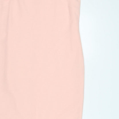 Gold Women’s Pink Size 10 Long Mermaid V-Neck Ruffle Dress