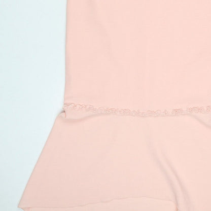 Gold Women’s Pink Size 10 Long Mermaid V-Neck Ruffle Dress