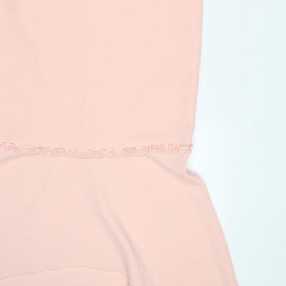 Gold Women’s Pink Size 10 Long Mermaid V-Neck Ruffle Dress