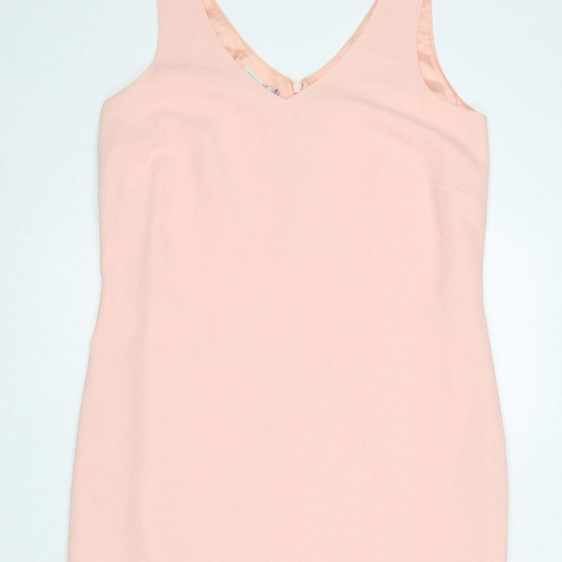 Gold Women’s Pink Size 10 Long Mermaid V-Neck Ruffle Dress