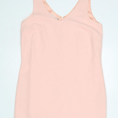 Gold Women’s Pink Size 10 Long Mermaid V-Neck Ruffle Dress
