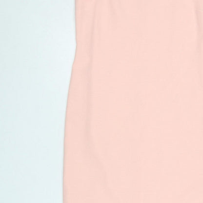 Gold Women’s Pink Size 10 Long Mermaid V-Neck Ruffle Dress
