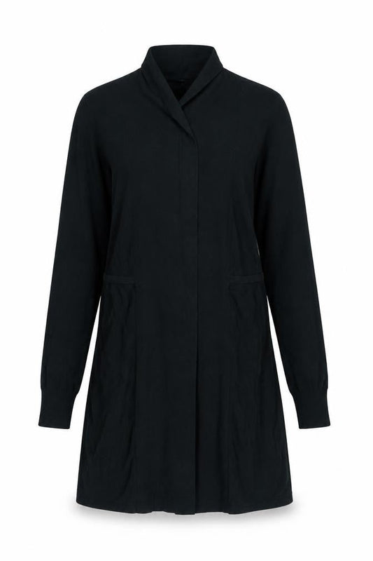 Phase Eight Women Black UK 8 Longline Open Knit Cardigan Collared