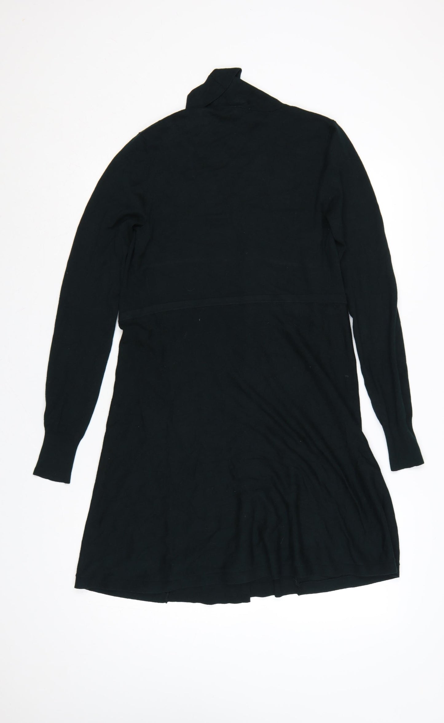 Phase Eight Women Black UK 8 Longline Open Knit Cardigan Collared