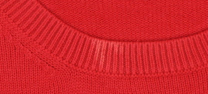 Marks and Spencer Women Red M Christmas Sequin Tree Raglan Jumper