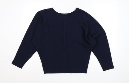 Primark Cares Women's Navy S Dolman Sleeve Viscose Knit Jumper