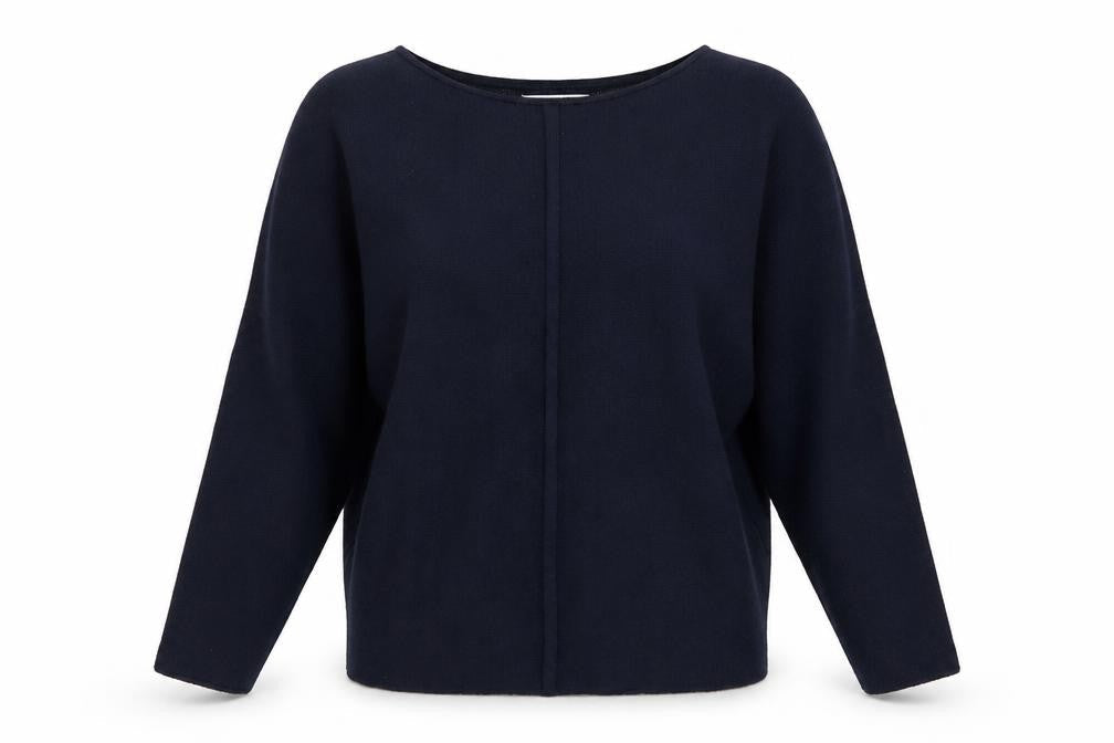 Primark Cares Women's Navy S Dolman Sleeve Viscose Knit Jumper
