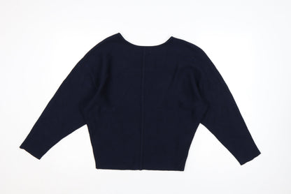 Primark Cares Women's Navy S Dolman Sleeve Viscose Knit Jumper