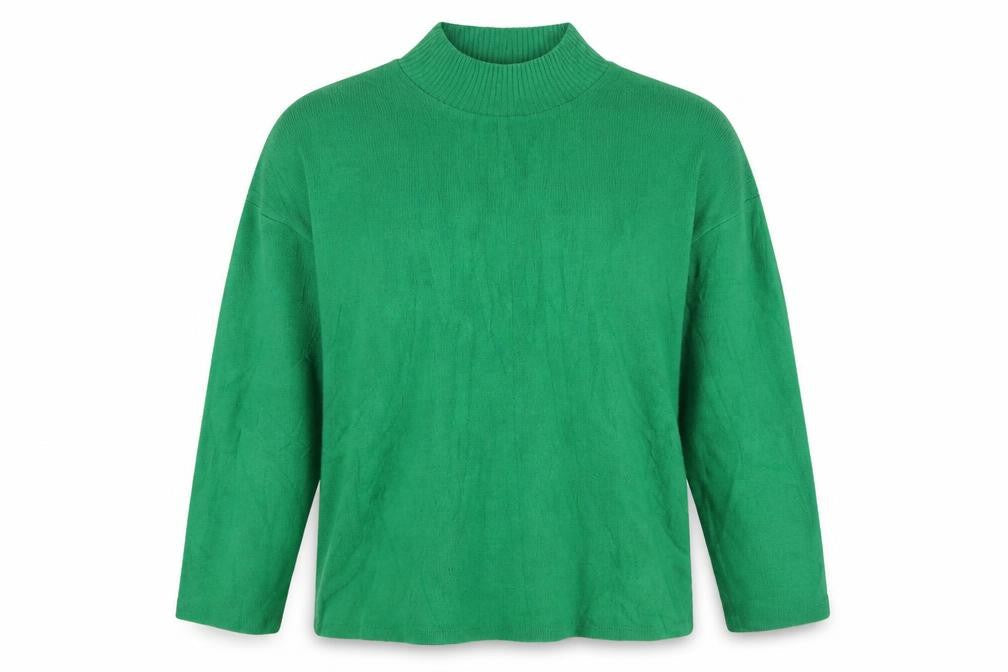 F&F Women Green L High Neck Long Sleeve Knit Jumper
