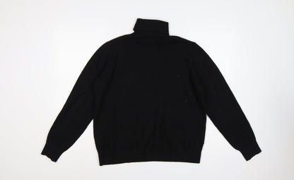 Marks and Spencer Women Black M Roll Neck Knit Jumper Long Sleeve