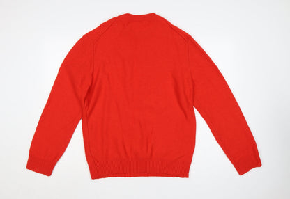 Uniqlo U Women’s Red L Wool Blend Crew Neck Knit Jumper
