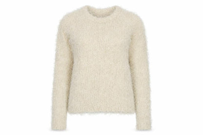 ARKET Women Ivory Fluffy Knit Jumper UK 12 EU M Long Sleeve
