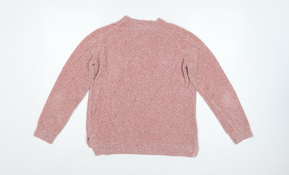 F&F Women’s Pink Size 10 Crew Neck Knit Pocket Jumper