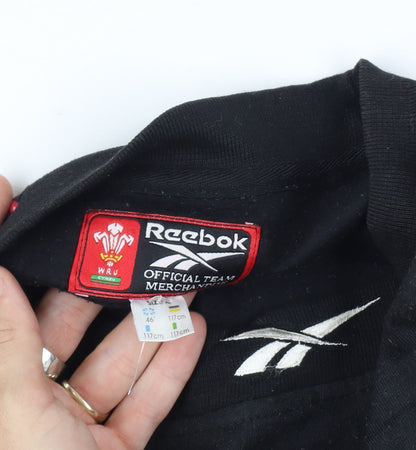 Reebok Men’s Black XL Wales Rugby WRU Crew Neck Sweatshirt