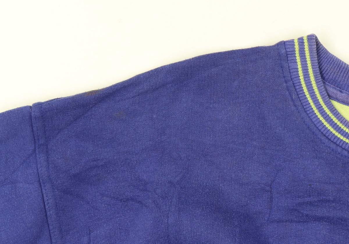 Fred Perry Vintage Men’s Blue L Crew Neck Embroidered Logo Sweatshirt